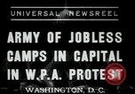 Image of Americans protesting WPA job reductions Washington DC USA, 1937, second 1 stock footage video 65675076855