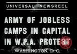 Image of Americans protesting WPA job reductions Washington DC USA, 1937, second 3 stock footage video 65675076855