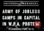 Image of Americans protesting WPA job reductions Washington DC USA, 1937, second 6 stock footage video 65675076855