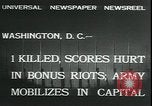 Immagine di Esercito bonus dimostranti espulsa Washington DC USA, 1932, secondo 6 filmato di repertorio 65675076860