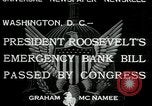 Image Banking Act 1933 et création de la FDIC Washington DC USA, 1933, de la seconde 3 séquences d'archives historiques vidéo 65675076862
