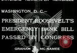 Image Banking Act 1933 et création de la FDIC Washington DC USA, 1933, de la seconde 6 séquences d'archives historiques vidéo 65675076862