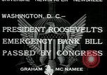 Image Banking Act 1933 et création de la FDIC Washington DC USA, 1933, de la seconde 7 séquences d'archives historiques vidéo 65675076862