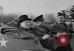 Image of Winston Churchill and Generals Eisenhower and Bradley visit 101st Airb Welford Berkshire England United Kingdom, 1944, second 42 stock footage video 65675076990