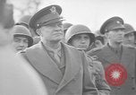 Image of Winston Churchill and Generals Eisenhower and Bradley visit 101st Airb Welford Berkshire England United Kingdom, 1944, second 62 stock footage video 65675076990