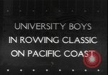 Image of College Students rowing boats Washington State United States USA, 1943, second 1 stock footage video 65675077072