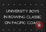 Image of College Students rowing boats Washington State United States USA, 1943, second 3 stock footage video 65675077072