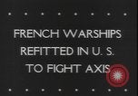 Image of French battleship Richelieu United States USA, 1943, second 4 stock footage video 65675077075