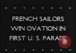 Image of French sailors New York United States USA, 1943, second 33 stock footage video 65675077077