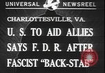 Image Franklin Roosevelt parle à l'université de Virginie Charlottesville Virginia USA, 1940, de la seconde 7 séquences d'archives historiques vidéo 65675077093
