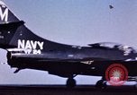 Image of American Navy pilot bails out behind enemy lines Pacific Ocean, 1952, second 41 stock footage video 65675077248