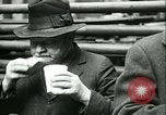 Image of food for unemployed during Great Depression New York City USA, 1930, second 28 stock footage video 65675077334