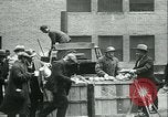 Image of food for unemployed during Great Depression New York City USA, 1930, second 37 stock footage video 65675077334