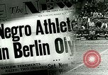 Image of Jesse Owens wins the 100 meter dash Berlin Germany, 1936, second 1 stock footage video 65675077353