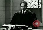 Image of African American church congregation flag showing stars for many military service members United States USA, 1944, second 32 stock footage video 65675077360