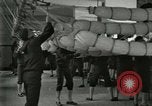 Image of US Navy recruits sleeping in hammocks in barracks Great Lakes Illinois USA, 1917, second 13 stock footage video 65675077387