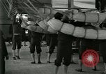 Image of US Navy recruits sleeping in hammocks in barracks Great Lakes Illinois USA, 1917, second 19 stock footage video 65675077387