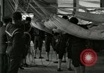 Image of US Navy recruits sleeping in hammocks in barracks Great Lakes Illinois USA, 1917, second 24 stock footage video 65675077387