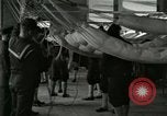 Image of US Navy recruits sleeping in hammocks in barracks Great Lakes Illinois USA, 1917, second 25 stock footage video 65675077387