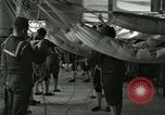 Image of US Navy recruits sleeping in hammocks in barracks Great Lakes Illinois USA, 1917, second 26 stock footage video 65675077387