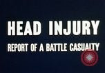 Image of head injury United States USA, 1945, second 34 stock footage video 65675077535