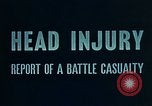 Image of head injury United States USA, 1945, second 36 stock footage video 65675077535