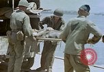 Image of wounded Marines Saipan Northern Mariana Islands, 1945, second 49 stock footage video 65675077540