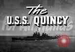 Image of USS Quincy Pacific Ocean, 1946, second 23 stock footage video 65675077711