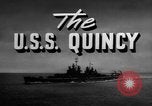 Image of USS Quincy Pacific Ocean, 1946, second 28 stock footage video 65675077711