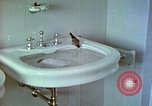 Image of bird in bathroom Berchtesgaden Germany, 1940, second 54 stock footage video 65675077773