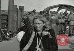 Image of German civilians cross severely damaged bridge over Elbe River Tangermunde Germany, 1945, second 16 stock footage video 65675077887