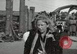 Image of German civilians cross severely damaged bridge over Elbe River Tangermunde Germany, 1945, second 17 stock footage video 65675077887