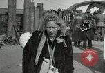Image of German civilians cross severely damaged bridge over Elbe River Tangermunde Germany, 1945, second 19 stock footage video 65675077887