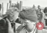 Image of German civilians cross severely damaged bridge over Elbe River Tangermunde Germany, 1945, second 20 stock footage video 65675077887