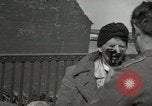 Image of German civilians cross severely damaged bridge over Elbe River Tangermunde Germany, 1945, second 23 stock footage video 65675077887