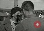 Image of German civilians cross severely damaged bridge over Elbe River Tangermunde Germany, 1945, second 24 stock footage video 65675077887