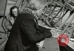 Image of German civilians cross severely damaged bridge over Elbe River Tangermunde Germany, 1945, second 54 stock footage video 65675077887