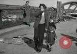 Image of German civilians cross severely damaged bridge over Elbe River Tangermunde Germany, 1945, second 58 stock footage video 65675077887