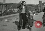 Image of German civilians cross severely damaged bridge over Elbe River Tangermunde Germany, 1945, second 60 stock footage video 65675077887