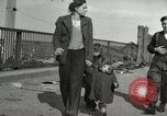 Image of German civilians cross severely damaged bridge over Elbe River Tangermunde Germany, 1945, second 61 stock footage video 65675077887