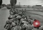Image of German soldiers on American side of Elbe River at end of World War 2 Tangermunde Germany, 1945, second 27 stock footage video 65675077888