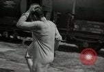 Image of German soldiers on American side of Elbe River at end of World War 2 Tangermunde Germany, 1945, second 49 stock footage video 65675077888