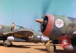 Image of P-47 aircraft Corsica France, 1944, second 10 stock footage video 65675078083