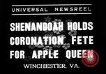 Image of apple festival Winchester Virginia USA, 1937, second 1 stock footage video 65675078163