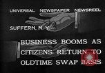 Image of barter system Suffern New York USA, 1932, second 4 stock footage video 65675078167