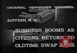 Image of barter system Suffern New York USA, 1932, second 6 stock footage video 65675078167