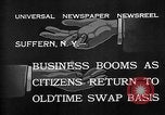 Image of barter system Suffern New York USA, 1932, second 10 stock footage video 65675078167