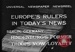 Image of President Hindenburg Berlin Germany, 1932, second 5 stock footage video 65675078168