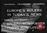 Image of President Hindenburg Berlin Germany, 1932, second 6 stock footage video 65675078168