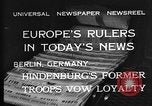 Image of President Hindenburg Berlin Germany, 1932, second 7 stock footage video 65675078168